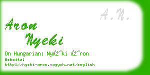 aron nyeki business card